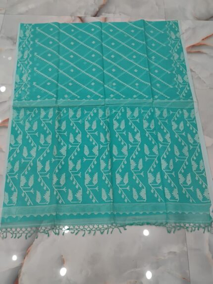 COTTON SAREE BLUE PRINTED