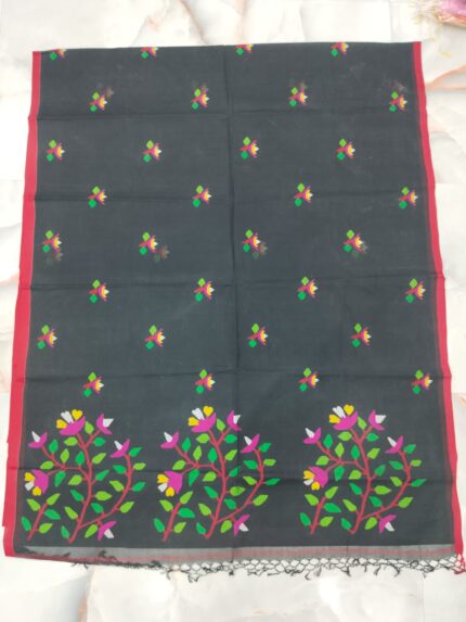 COTTON SAREE BLACK & GOLD