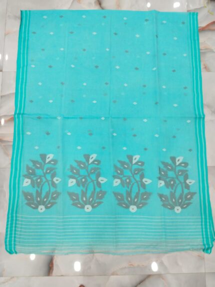 COTTON SAREE GREEN COLOUR