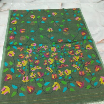 COTTON SAREE GREEN