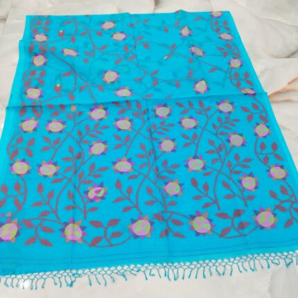 COTTON SAREE SKY DEEP