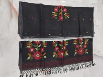 MUSLIN KURTA & DUPATTA SET BLACK