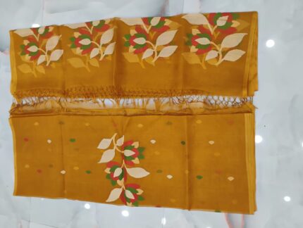 MUSLIN KURTA &  DUPATTA SET MUSTARD